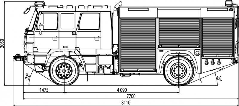 01 tatra t815 231r55 hasic rozmery 4x4 FIRE TRUCK CHASSIS CAB